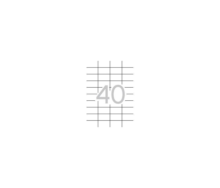Apli Bele nalepke 52,5 x 29,7 mm, 40/stran