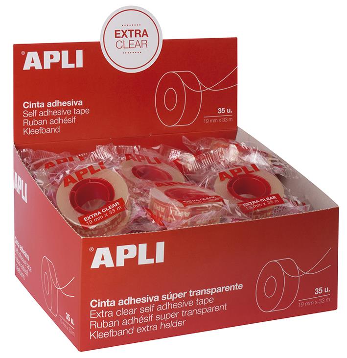 Apli Lepilni trak, prosojen, 19 mm x 33 m