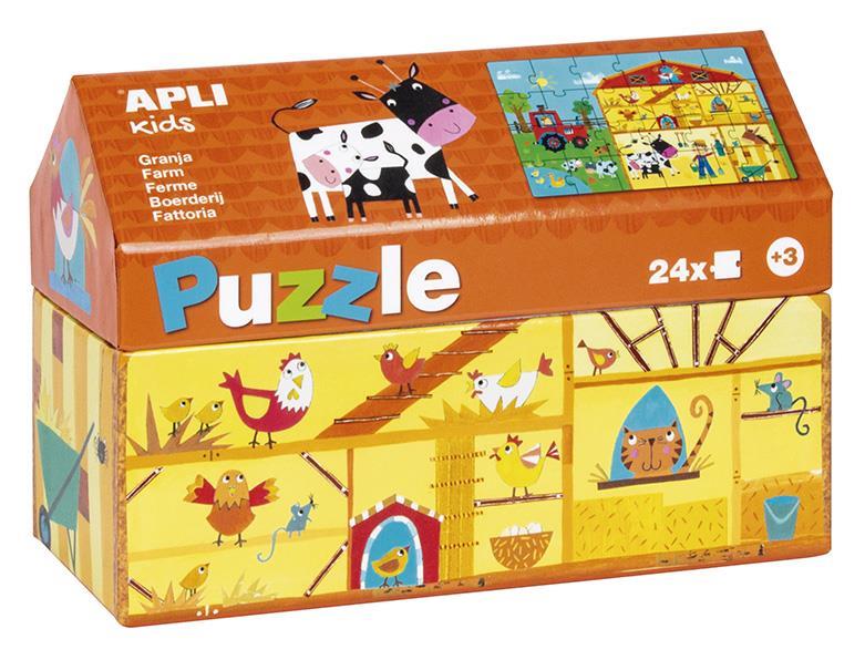 Apli kids Sestavljanka kmetija, 24 kos