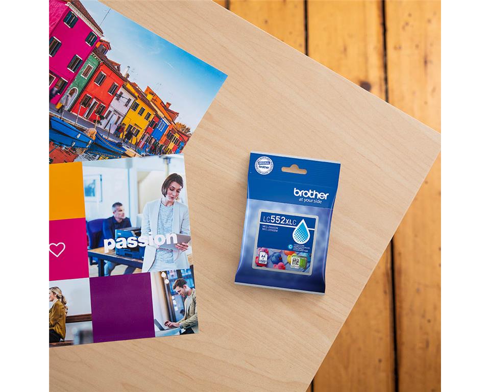 Brother Kartuša LC552XLC, cyan, 1.500 strani