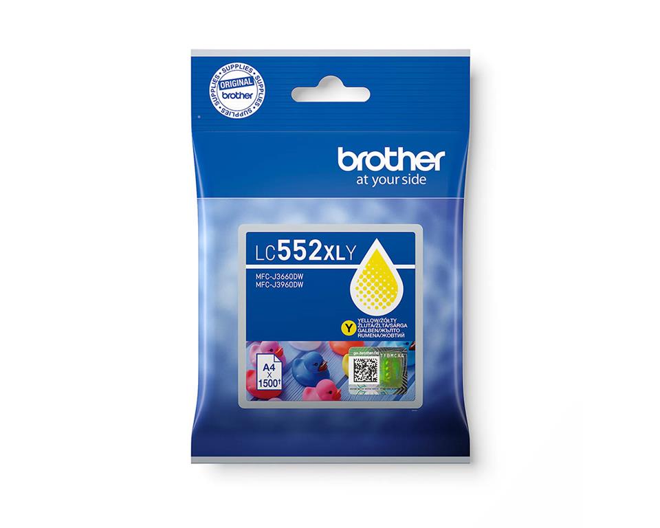 Brother Kartuša LC552XLC, yellow, 1.500 strani