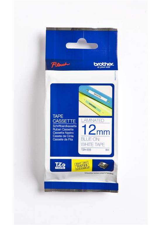 Brother TZE233 Bel/moder 12mm, trak za PT