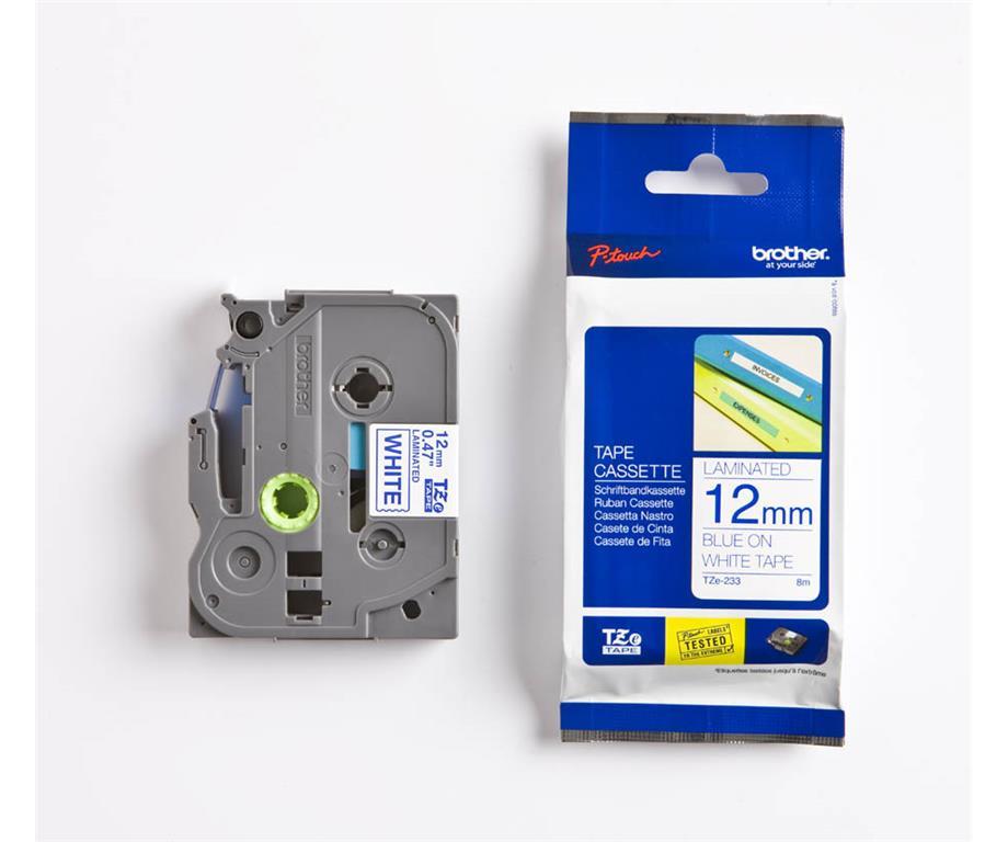 Brother TZE233 Bel/moder 12mm, trak za PT