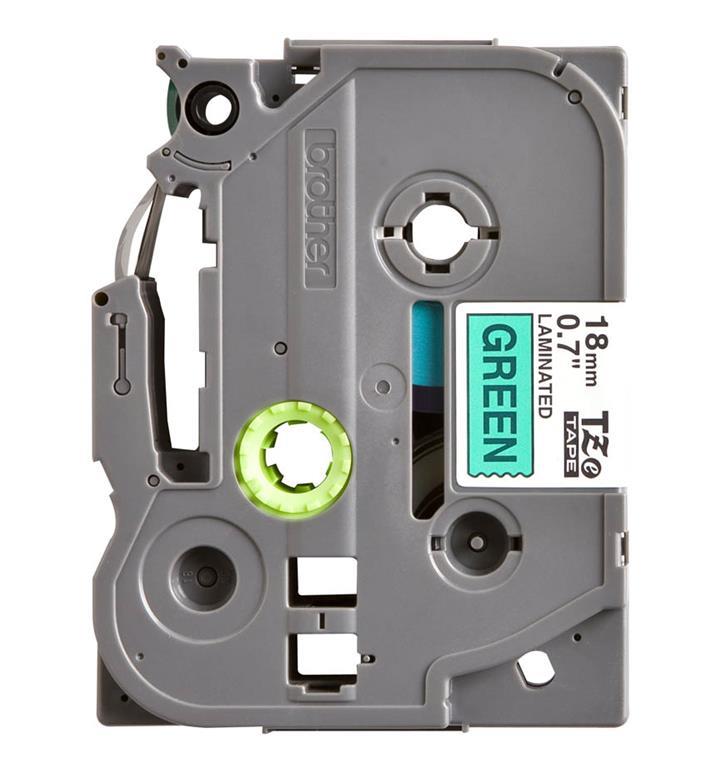 Brother TZE741 Zelen/črn 18mm, trak za PT