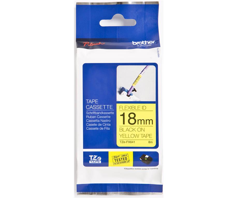 Brother TZEFX631 Flexi rumen/črn 12mm, za PT