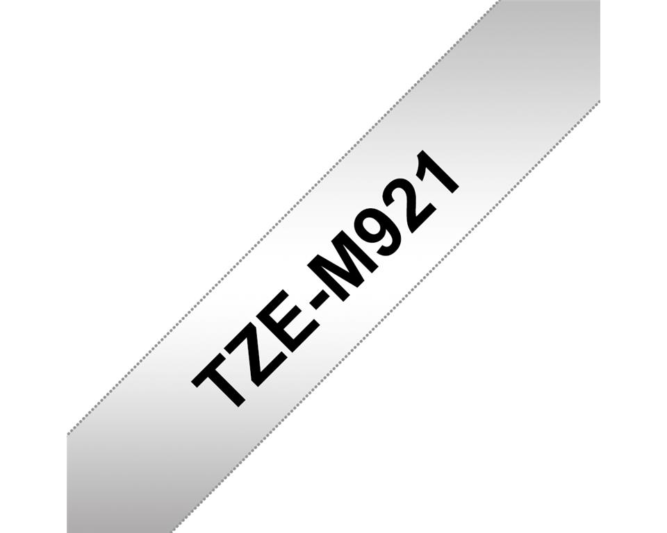 Brother TZEM921 Srebrn/črn 9mm, trak za PT