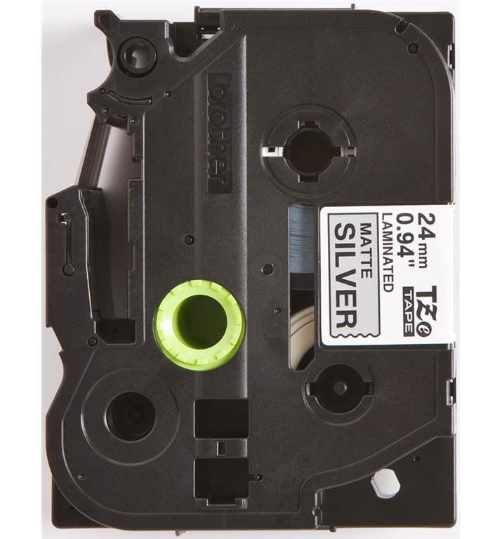 Brother TZEM951 Srebrn/črn 24mm, trak za PT