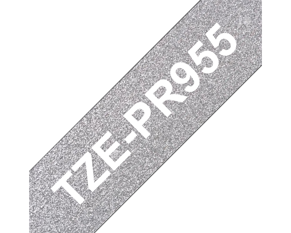 Brother TZE-PR955 Premium srebrn/bel 24mm