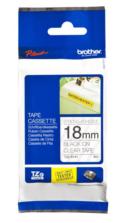 Brother TZES141 Proz./črn 18mm, trak za PT