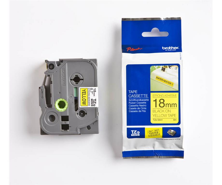Brother TZES641 Rumen/črn 18mm, trak za PT