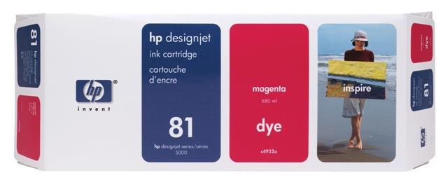  ČRNILO HP 81 MAGENTA ZA DSJ 5000/5000PS
