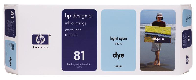  ČRNILO HP 81 SVETLA CYAN ZA DSJ 5000/