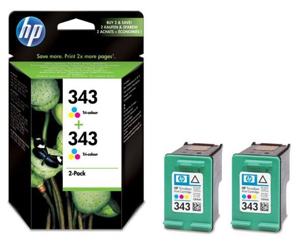  KOMPLET ČRNIL HP BARVNO 343 2X (CB332EE)