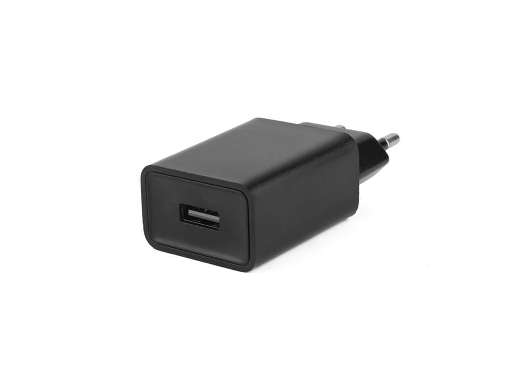 CoreParts USB napajalnik črne barve