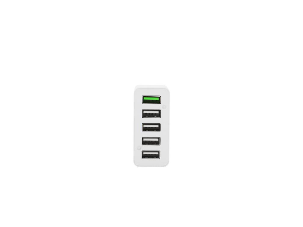 CoreParts Večportni USB polnilec, bel