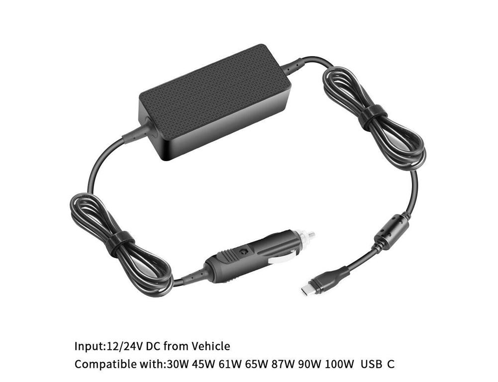 CoreParts USB-C avto polnilnik 100W