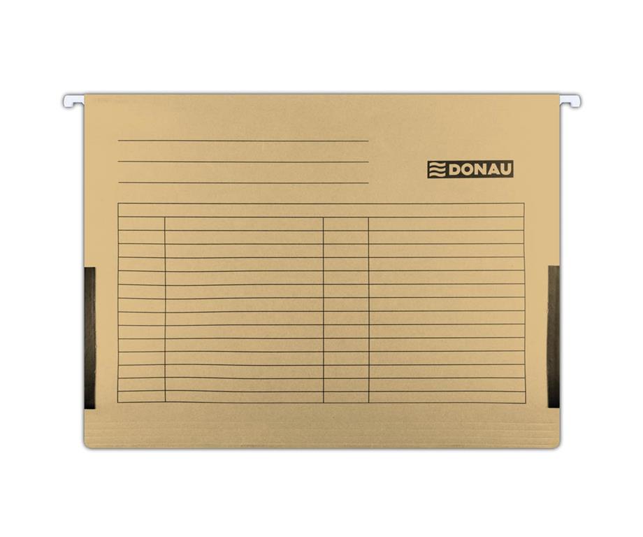 Donau Viseča mapa karton, delno zaprta rjava