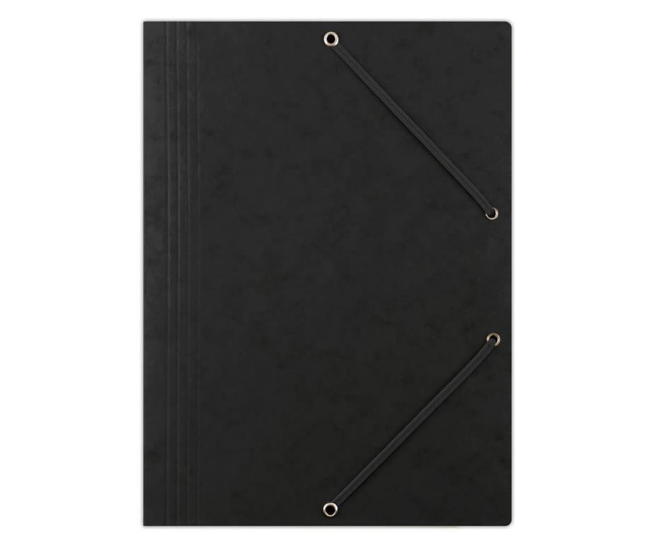 Donau Mapa z elastiko A4 prešpan, črna