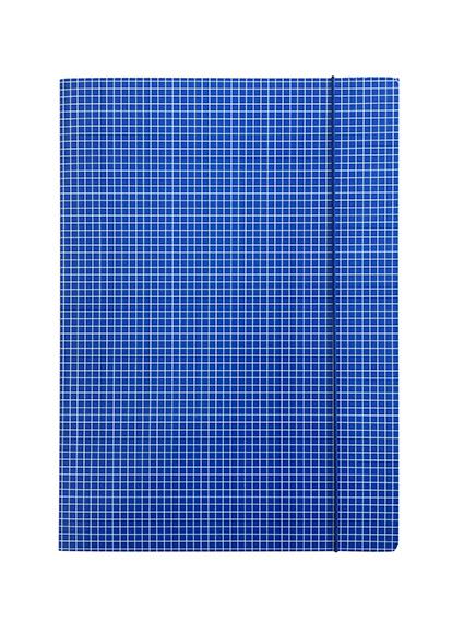 Donau Mapa z elastiko A4 karton, karo, modra