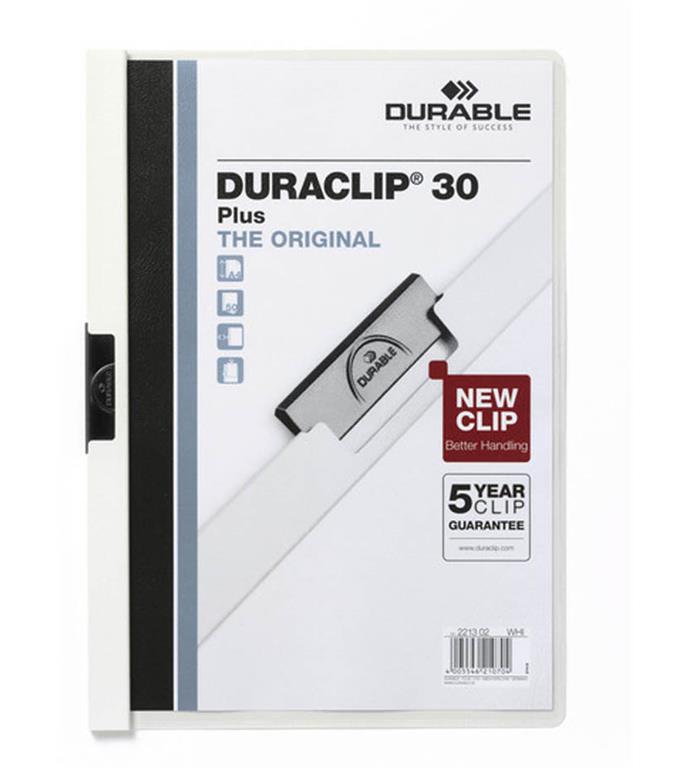 DURABLE Mapa Duraclip Plus (2213) bela