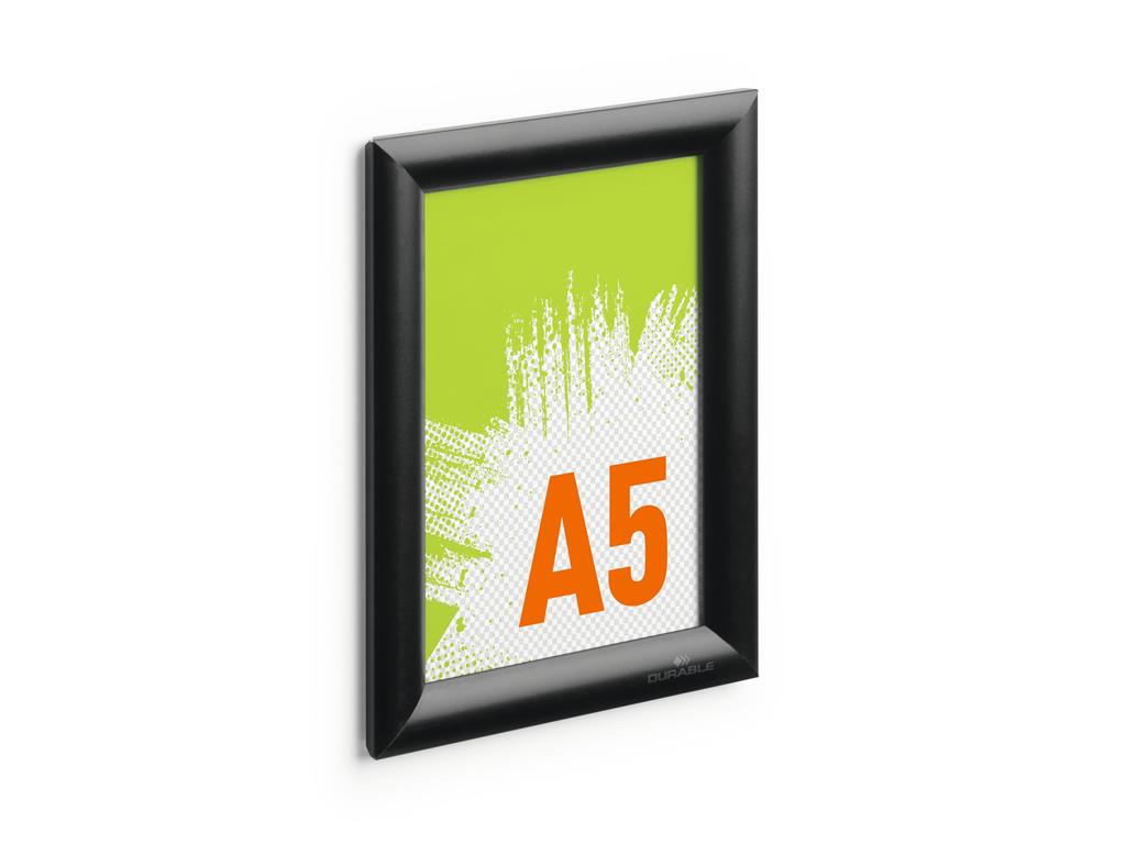 DURABLE Aluminijast okvir Snap A5, črn