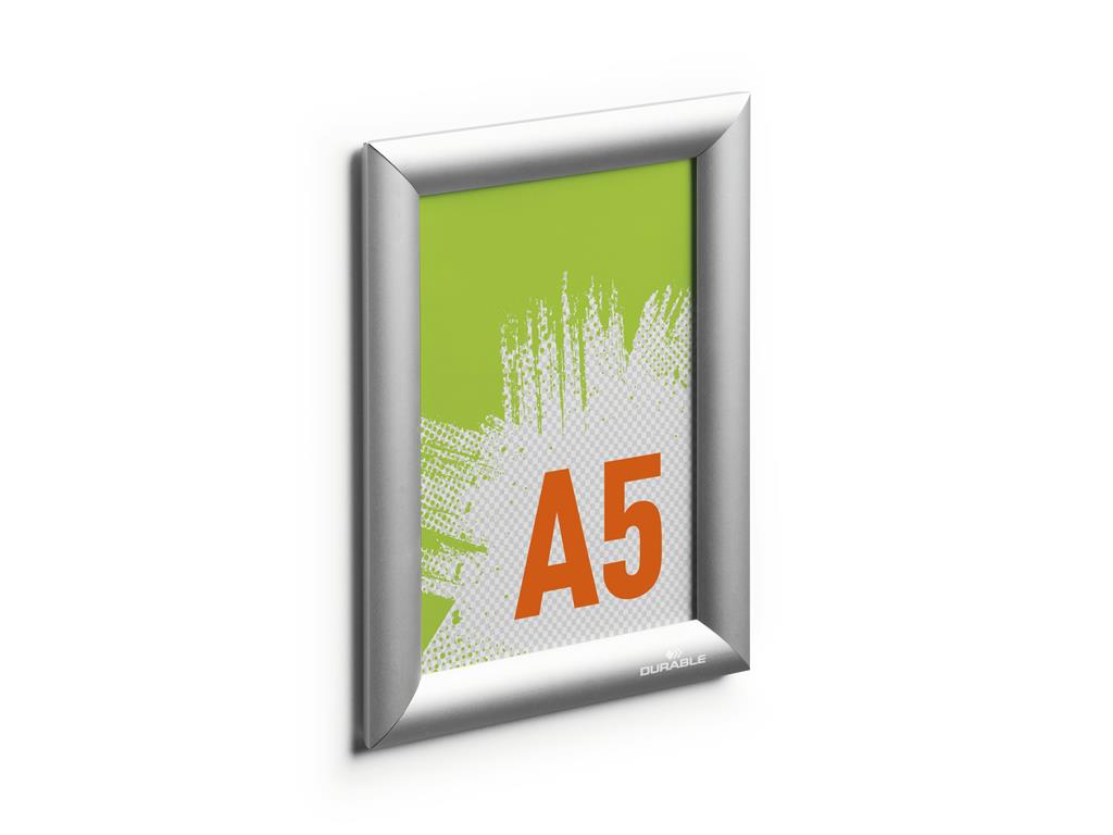 DURABLE Aluminijast okvir Snap A5, srebrn