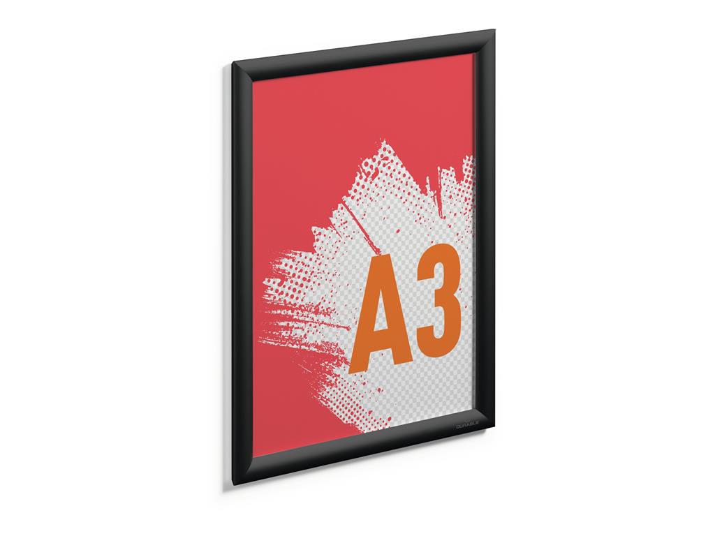 DURABLE Aluminijast okvir Snap A3, črn