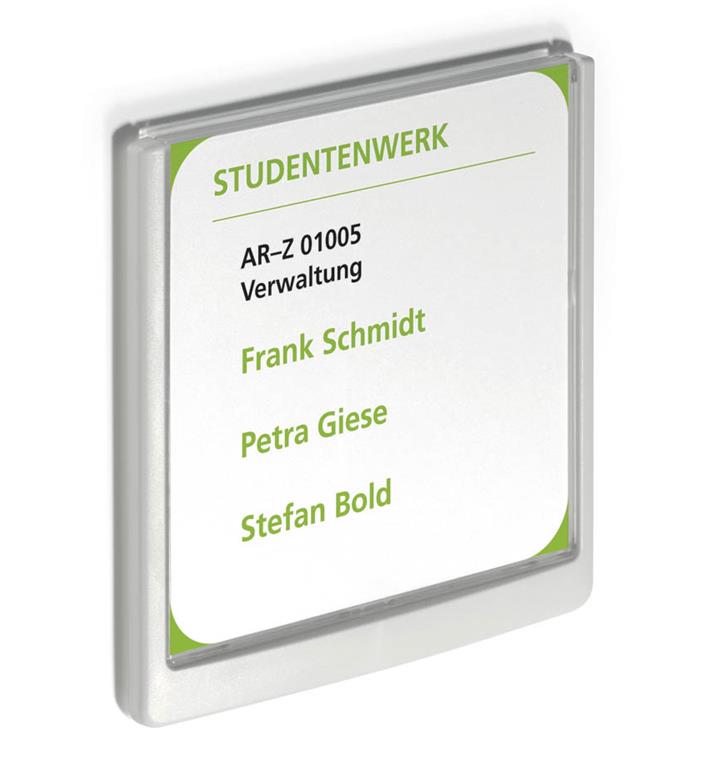 Durable Info ploščica Click 149x148,5mm bela