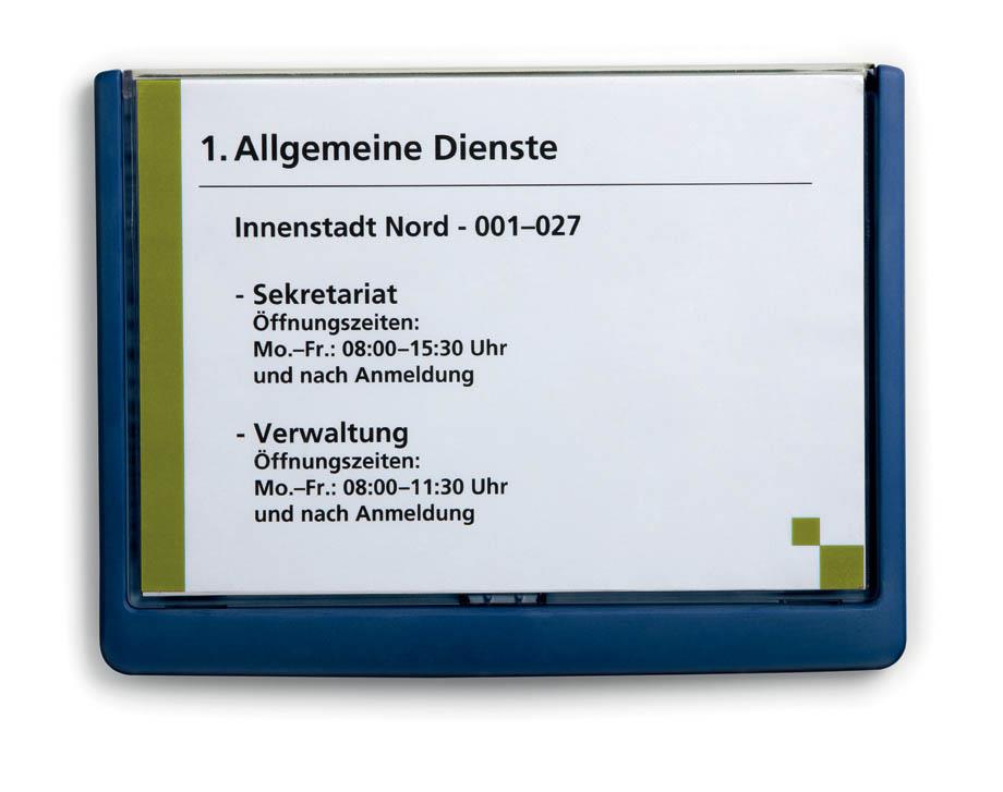 Durable Info ploščica Click 210x148,5mm modra