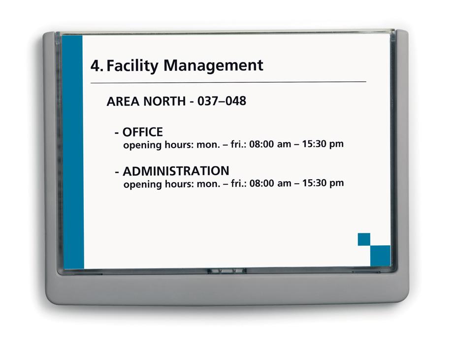 Durable Info ploščica Click 210x148,5mm siva