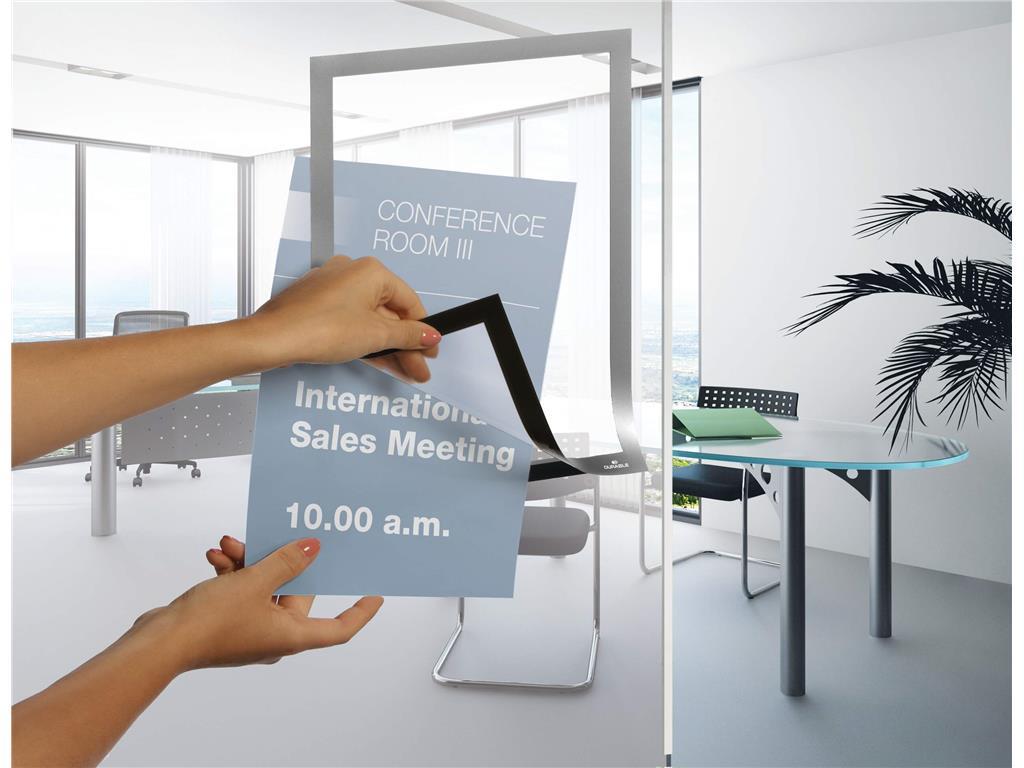 Durable Okvir DURAFRAME A4, srebrn, 10 kos