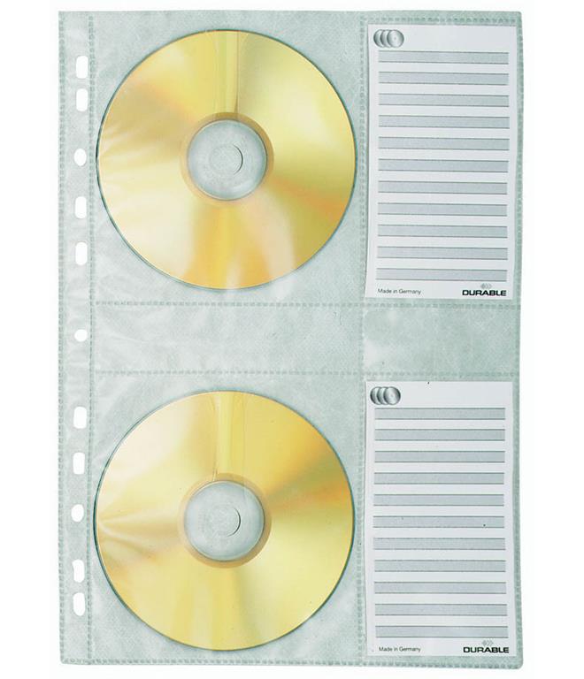 DURABLE Vložne mape za CD A4 (5222), 5 kos