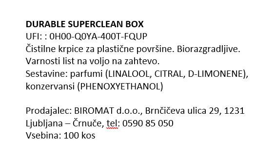 DURABLE Čistilni robčki Superclean (5708)