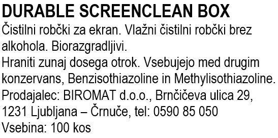DURABLE Čistilni robčki za ekran Screenclean