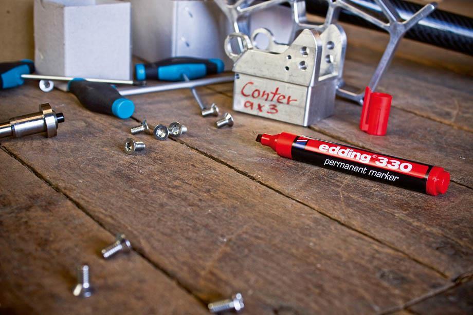 Edding Marker perm. E-330, rez. kon., rdeč