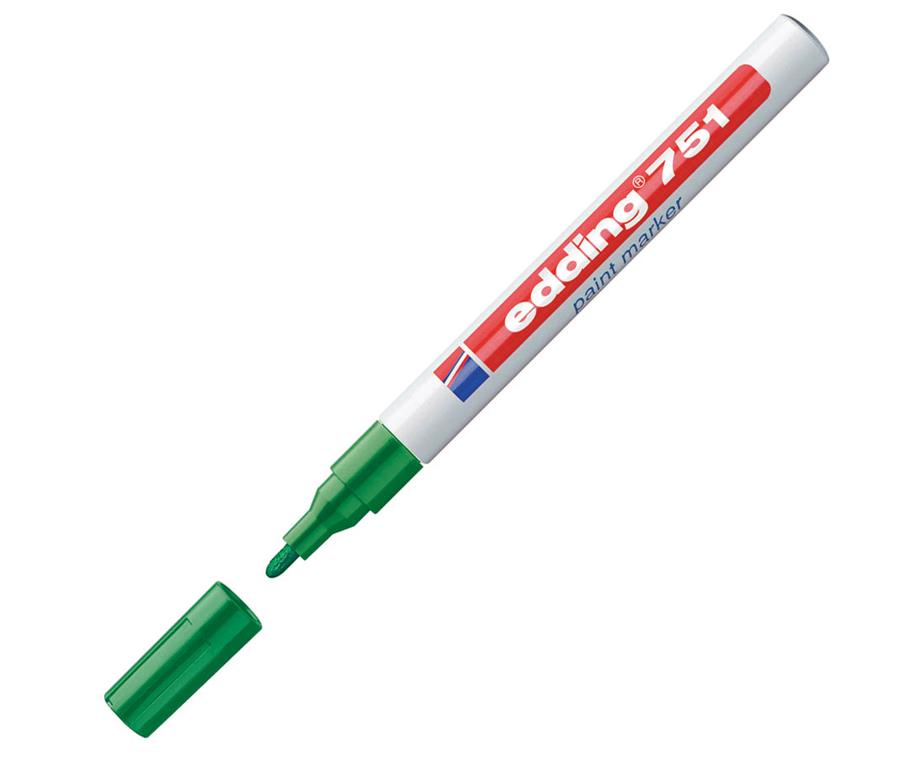 Edding Marker z lakom E-751, 1-2 mm, zelen