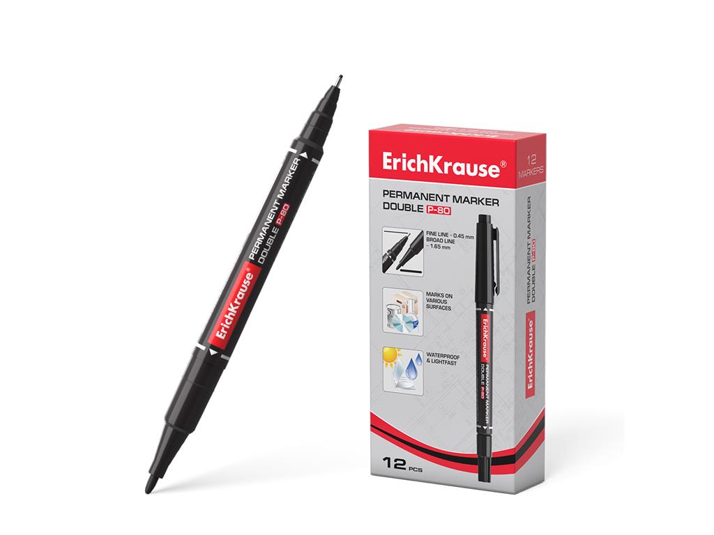 ErichKrause Dvostranski marker P-80, črn