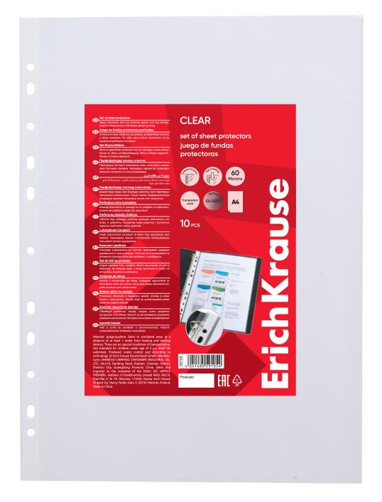 ErichKrause Ovojnice U A4 gladke 60 mic, 10 kos