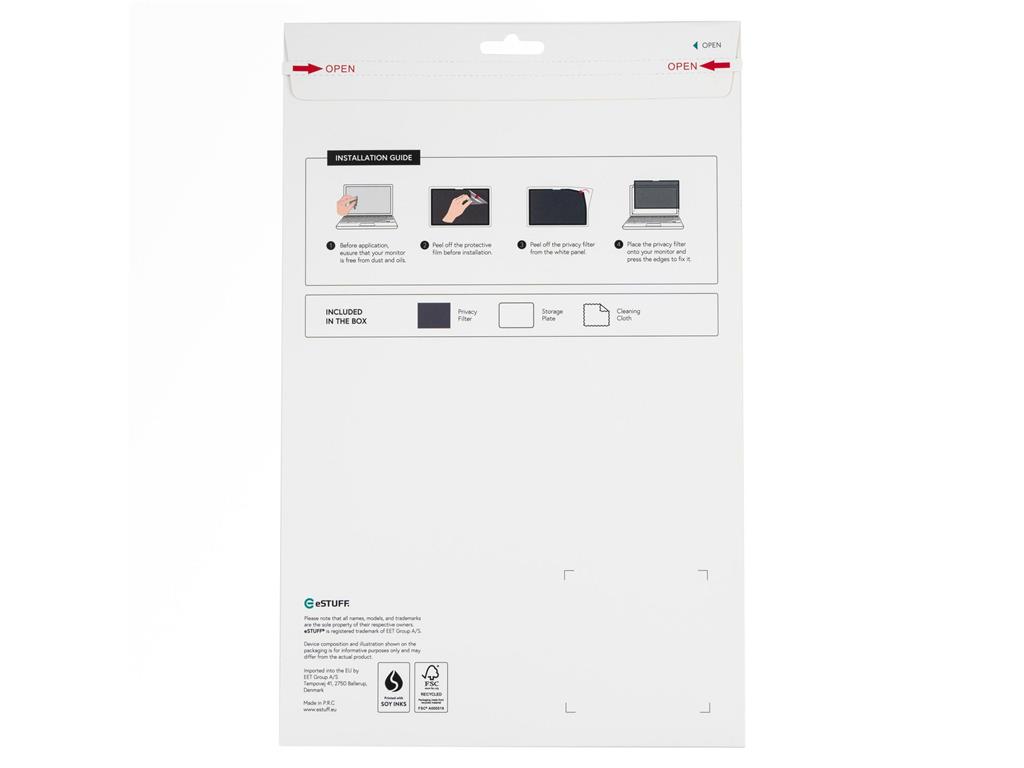 eSTUFF Filter zasebnosti samolepilni 13.5" 3:2