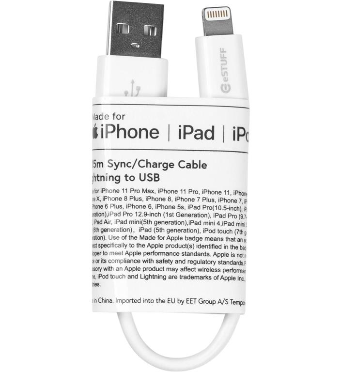  Lightning kabel MFI 0,15m