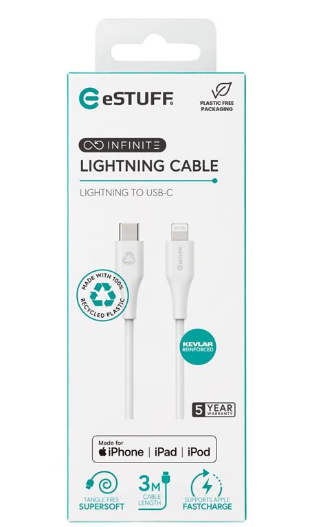 eSTUFF GRS USB-C v Lightning 3m