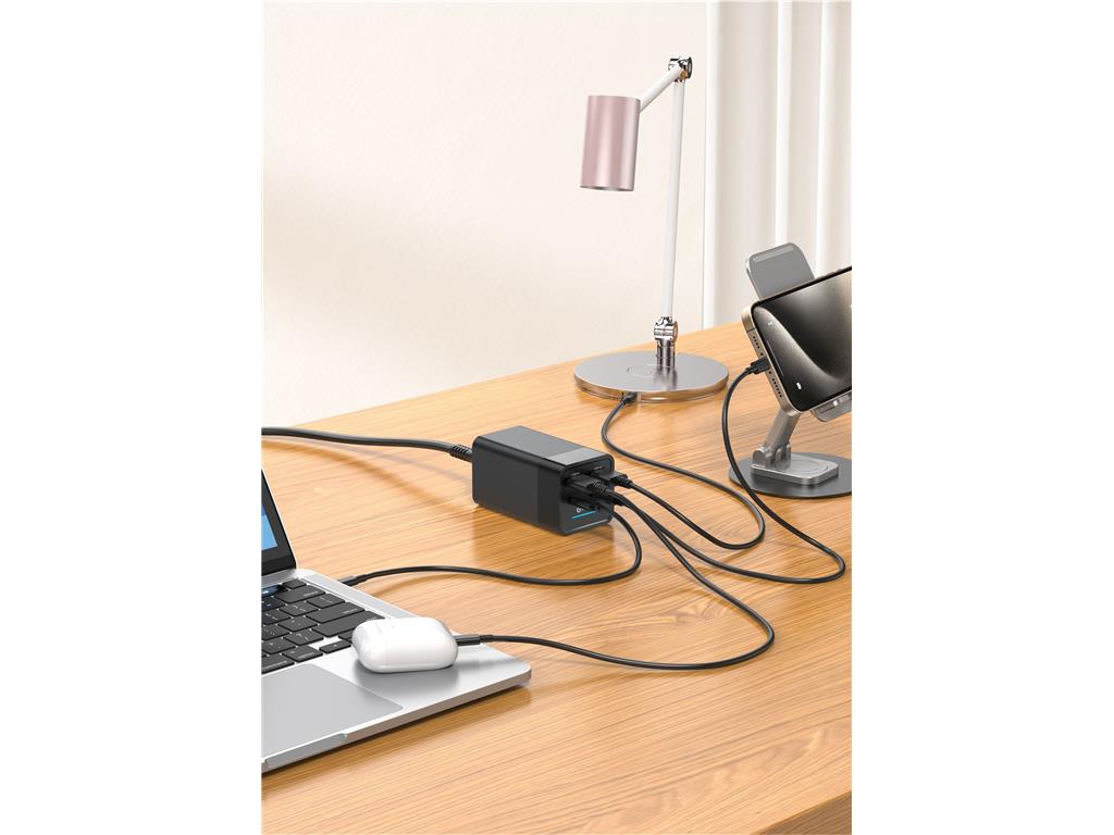 eSTUFF 120W 4-portni PD GaN večportni polnilnik