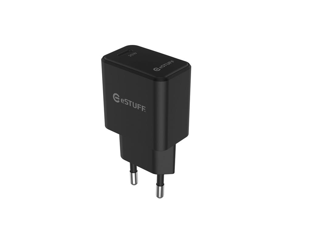 eSTUFF Polnilnik USB-C EU PD 20W