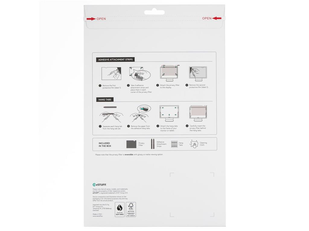 eSTUFF Filter zasebnosti Edge 13.3" 16:9