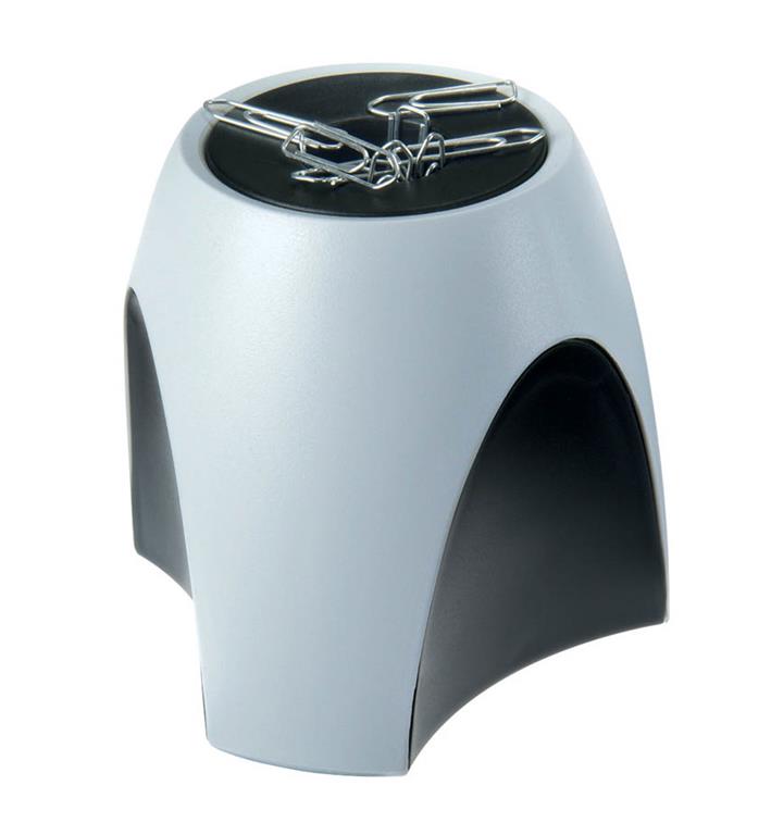 HAN Posodica za pap. sponke DELTA siva/črna