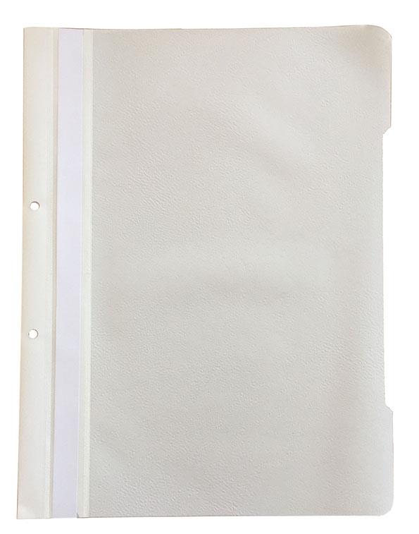 Klipko Mapa s sponko in 2 luknjama, bela