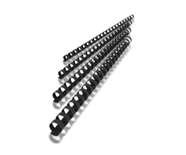 Klipko Spirale PVC 16 mm, črne, 100 kos