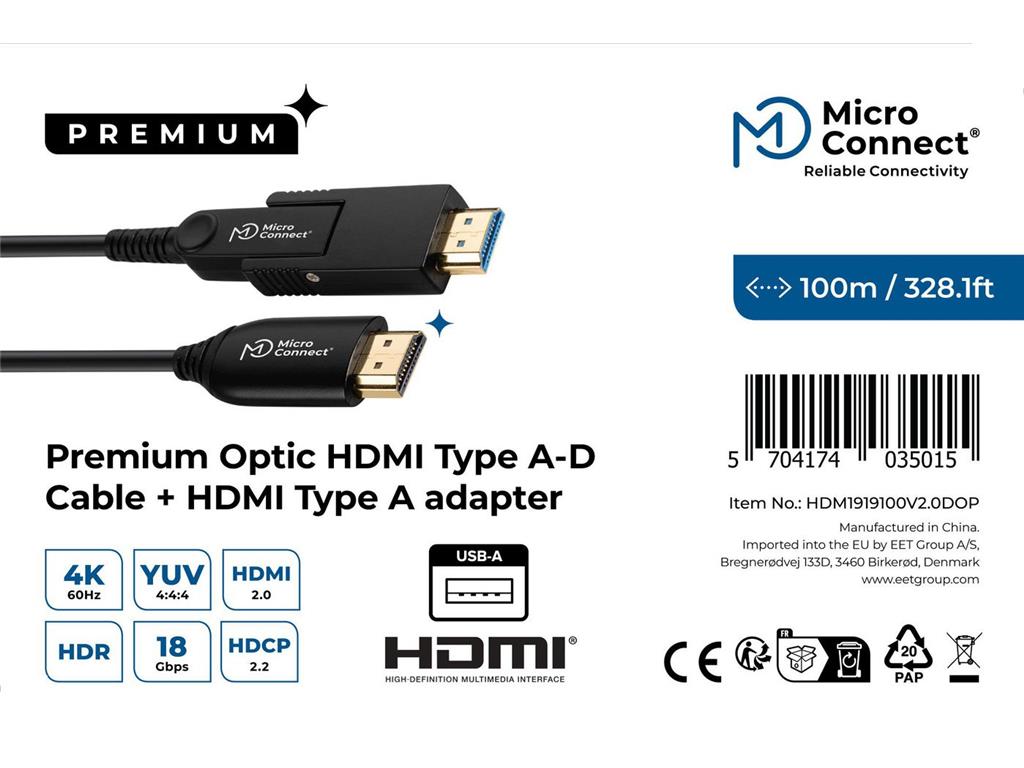  Optični kabel HDMI-A na HDMI-D 100m