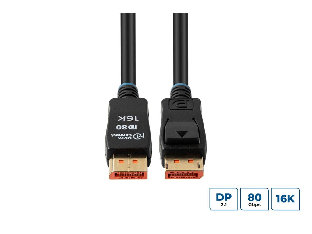  16K DisplayPort 2.1 kabel 80Gbps