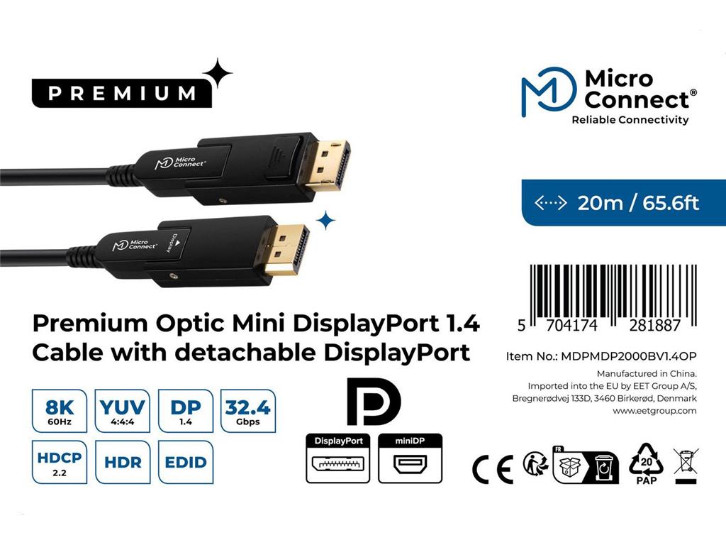  Kabel Mini Displayport 1.4 40m